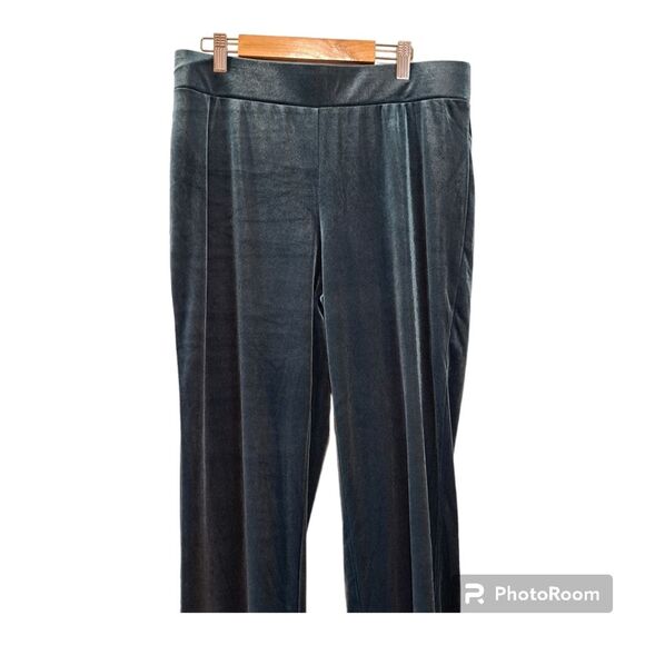 ISAAC MIZRAHI LIVE! HOLIDAY GREEN SLIM PULL ON COMFORT VELVET PANTS  - NWOT SZ S - Picture 6 of 16
